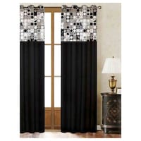 Picture of Lushomes Coins Printed Bloomberry Door Curtains, 54 x 90 inches
