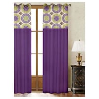 Picture of Lushomes Bold Printed Bloomberry Door Curtains, 54 x 90 inches