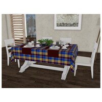Picture of Lushomes Sunshine Check Gingham Dinning 6 Seater Rectangle Table Cloth