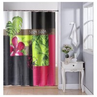 Lushomes Bora Bora Printed Bathroom Shower Curtains, 71 x 78 inches