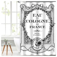 Picture of Lushomes French Cologne Printed Bathroom Shower Curtains, 71 x 78 inches