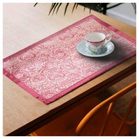 Picture of Lushomes Jacquard Design 4 Decorative Placemats, Pink, Set of 6