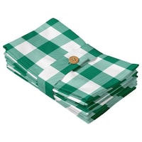 Picture of Lushomes Buffalo Kitchen Napkins with Cloth Belt, Parrot Green, Pack of 6