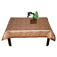 Picture of Lushomes 2 Selfdesign Jaquard Centre Table Cloth, Rust