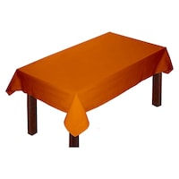 Picture of Lushomes Plain Button Centre Table Cloth, Sun Orange