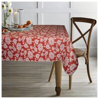 Picture of Lushomes Peva Table Cloth With Smooth Flannel Backing, Red Viel