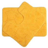 Lushomes Ultra Soft Regular Bathmat and Contour, Yellow, Set of 2