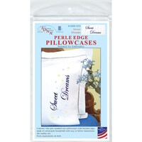 Jack Dempsey Stamped Pillowcases with Perle Edge, 2Pcs, Sweet Dreams