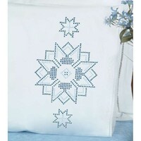 Jack Dempsey Stamped Pillowcases with White Lace Edge, 2Pieces