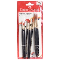 Faber-Castell Synthetic Round Hair Paint Brush, Set Of 7 pcs