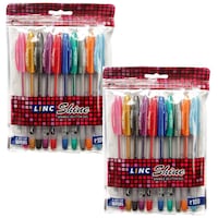 Linc Shine Sparkle Glitter Gel Pen, Set of 10 pcs, Pack of 2