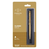 Picture of Parker Classic Ballpoint Pen, Gold With Gold Plated Trim