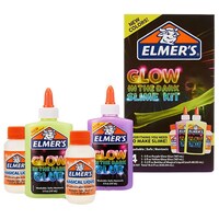 Elmer’s Glow-In-The-Dark Slime Glue Kit, 4 pcs
