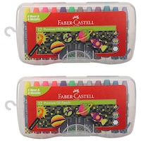 Faber-Castell Premium Hexagonal Oil Pastel, Set of 12 pcs, Pack of 2