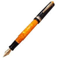 Picture of Delta We Dolce Vita Fountain Pen, Black/orange, Medium Nib