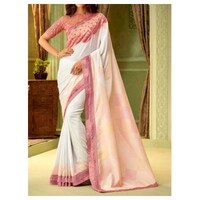 Picture of Pink & Peach silk Ethnic Solid Saree