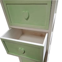 Retro Antique 3 Drawer Wooden Cabinet, X7-A, Green