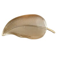 Picture of Home Diy 1-Piece Leaf Shape Serving Tray Set Gold
