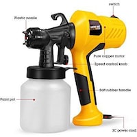 Electric Paint Sprayer Airbrush, Yellow, 220V, 400W
