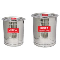 Picture of Jhofa Stainless Steel Container, 50 litre, 65 litre, Set of 2