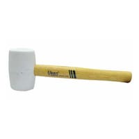 Picture of Uken Rubber Hammer with Wood Handle, White, 454g