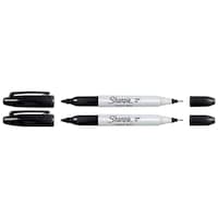 Picture of Sharpie Fine & Ultra Fine Twin Tip Permanent Markers, Pack of 2, Black
