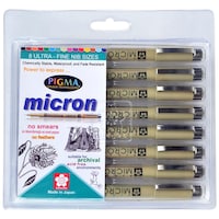 Picture of Sakura Pigma Micron Fine Line Pens, 8 pcs