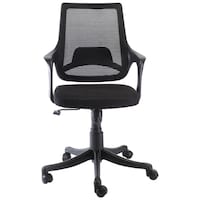 Picture of Regent Seating Collection Nylon Base Pearl Mesh Chair, Black