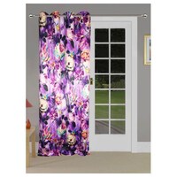 Picture of Lushomes 3D Printed Based Flower Door Curtains, Purple, 54 x 90 inches