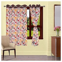 Picture of Lushomes Leaf Printed Windows Curtains, 54 x 60 inches