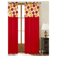 Picture of Lushomes Basic Printed Bloomberry Door Curtains, 54 x 90 inches