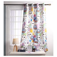 Lushomes Digital Owl Polyester Blackout Windows Curtains, 54 x 60 inch