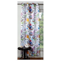 Lushomes Digital Owl Printed Polyester Blackout Door Curtains, 54 x 90 inch