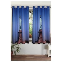 Lushomes Statue of Liberty Printed Windows Curtains, 54 x 60 inches