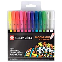 Picture of Sakura Gelly Roll Moonlight Fluorescent Pens, 12 pcs