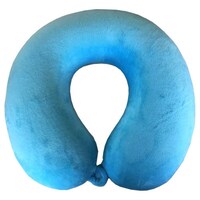 Picture of Lushomes Memory Foam Travel Pillow with Gel Pillowcase, Blue