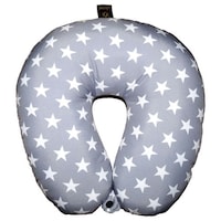Picture of Lushomes Digital Printed Neck Pillow, Grey and White