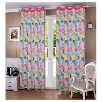 Picture of Lushomes Circles Printed Door Curtains, 54 x 90 inches