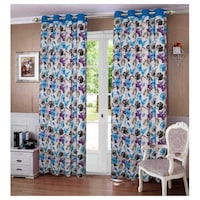 Picture of Lushomes Watercolor Printed Door Curtains, 54 x 90 inches
