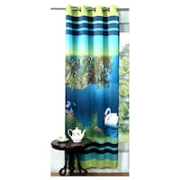 Lushomes Digital Dove Polyester Blackout Door Curtains, 54 x 90 inch