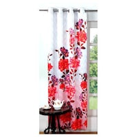 Lushomes Digital Flower Polyester Blackout Long Door Curtain, 54 x 108 inch