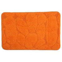 Picture of Lushomes Ultra Soft Cotton Medium Bath Mat, Carrot Orange