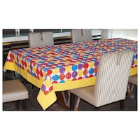 Picture of Lushomes 8 Seater Titac Printed Table Cloth, Multicolour