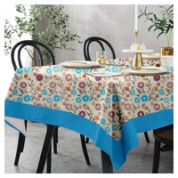 Picture of Lushomes 6 Seater Regular Flower Printed Table Cloth, Multicolour