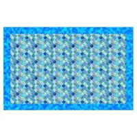 Picture of Lushomes Digital Printed Blue Themed Table Cloth for 6 Seater