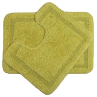 Picture of Lushomes Ultra Soft Regular Bathmat and Contour, Green, Set of 2