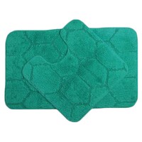 Picture of Lushomes Ultra Soft Large Bathmat and Contour, Vivial Green, Set of 2