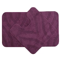 Picture of Lushomes Ultra Soft Regular Bathmat and Contour, Purple, Set of 2