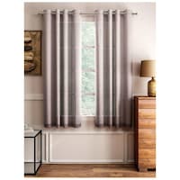 Picture of Lushomes Design 3 Melody Sheer Windows Curtains, Brown, 54 x 60 inches