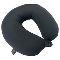 Picture of Lushomes Wonder Foam Neck Pillow with Snap Button, Black